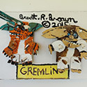 Brent Brown BRB054 | Gremlins on the Run, 2014 at the Outsider Folk Art Gallery