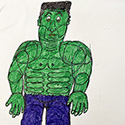 Brent Brown BRB1098 | Hulk (Marvel) at the Outsider Folk Art Gallery