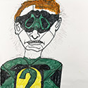 Brent Brown BRB1112 | The Riddler from Batman, DC Comics at the Outsider Folk Art Gallery