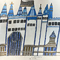 Brent Brown BRB1238 | Disney Castle at the Outsider Folk Art Gallery