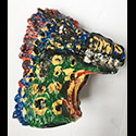 Brent Brown BRB297 | Colorful Dinosaur, at the Outsider Folk Art Gallery