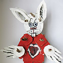 Brent Brown BRB327 | Rabbit with a Heart, at the Outsider Folk Art Gallery
