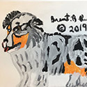 Brent Brown BRB599 | Australian Shepherd, 2019 at the Outsider Folk Art Gallery