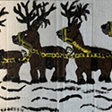 Brent Brown BRB881 | Santa and his Reindeer, 2020, at the Outsider Folk Art Gallery