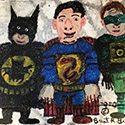 Brent Brown BRB897 | Superman, Batman, The Flash - Justice League, 2020 at the Outsider Folk Art Gallery