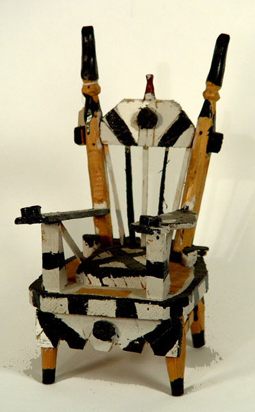 Willie Massey | MAW001 | Miniature Chair | Wood Carving | 8 x 6 x 11 in. at the Outsider Folk Art Gallery