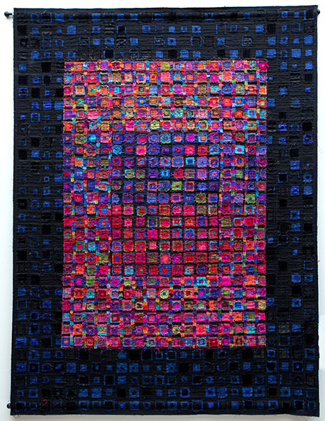 Mary Stoudt | STM002 | Illusion I, 2012 | Fabric-art quilt | 36 1/2 x 48 in. (92.7 x 121.9 cm) at the Outsider Folk Art Gallery