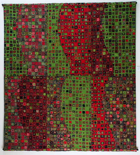 Mary Stoudt | STM003 | Rio Marionion | Fabric-art quilt | 57 x 65 in. (144.8 x 165.1 cm) at the Outsider Folk Art Gallery
