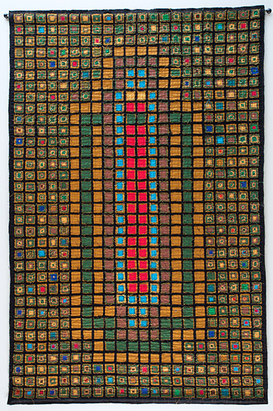 Mary Stoudt | STM007 | Untitled, 2010 | Fabric-art quilt | 33 x 51 in. (83.8 x 129.5 cm) at the Outsider Folk Art Gallery
