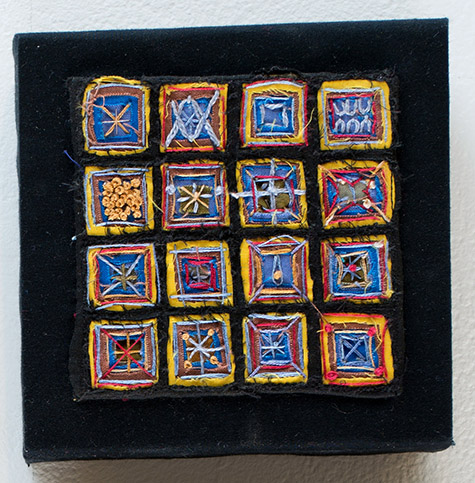 Mary Stoudt | STM013B | Quilt Square | Mixed Media | 6 x 6 in. (15.2 x 15.2 cm) at the Outsider Folk Art Gallery