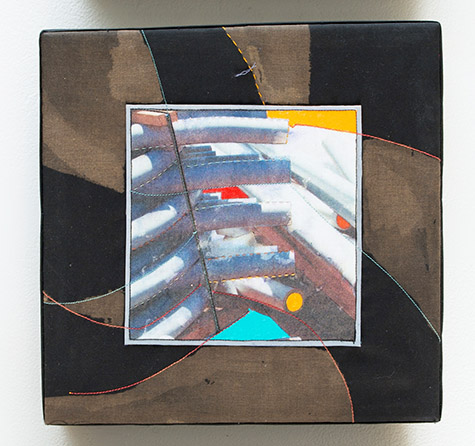 Mary Stoudt | STM018 | Conduit 2, 2011 | Mixed Media | 12 x 12 in. (30.5 x 30.5 cm) at the Outsider Folk Art Gallery