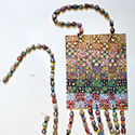 Sybil Roe Thompson | THS252 | Decorative Wall Hanging wth hanging painted beads, 2020 - Angle 2