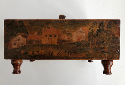ANO588 | Child's Antique Desk Early 19th century | 9 x 4 1/2 x 7 in. at the Outsider Folk Art Gallery