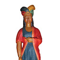 Minnie Indian by Anonymous | ANO161 | Carved Wood, Original Paint | 48 x 18 x 18 in. (121.9 x 45.7 x 45.7 cm) at the Outsider Folk Art Gallery