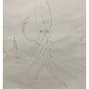 Brent Brown BRB1041 | Draft of Squid, 2023 at the Outsider Folk Art Gallery