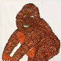 Brent Brown BRB1074 | Brown Ape at the Outsider Folk Art Gallery