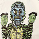Brent Brown BRB1083 | Gar Gilman from Creature of the Black Lagoon  at the Outsider Folk Art Gallery