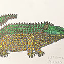 Brent Brown BRB1085 | Chubby alligator at the Outsider Folk Art Gallery