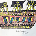 Brent Brown BRB1088 | Pirate Ship at the Outsider Folk Art Gallery