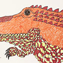 Brent Brown BRB1090 | Ora the Alligator at the Outsider Folk Art Gallery