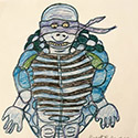 Brent Brown BRB1094 | Jet the Blue Ninja Turtle at the Outsider Folk Art Gallery