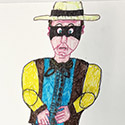 Brent Brown BRB1097 | Cowboy at the Outsider Folk Art Gallery