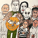 Brent Brown BRB1104 | Adams Family at the Outsider Folk Art Gallery