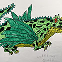 Brent Brown BRB1130 | Flat flying Lizard at the Outsider Folk Art Gallery