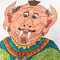 Brent Brown BRB1137 | Long ears the Troll at the Outsider Folk Art Gallery