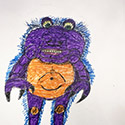 Brent Brown BRB1144 | Fuzzy yellow belly troll at the Outsider Folk Art Gallery
