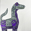 Brent Brown BRB1150 | Brontasaurus at the Outsider Folk Art Gallery
