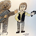 Brent Brown BRB1166 | Hans Solo and Chewbacca at the Outsider Folk Art Gallery
