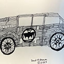 Brent Brown BRB1170 | Bat Mobile at the Outsider Folk Art Gallery