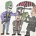 Brent Brown BRB1175 | Batman People (Joker, Penguin, The Riddler) at the Outsider Folk Art Gallery