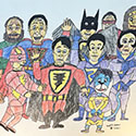 Brent Brown BRB1188 | Justice League - DC at the Outsider Folk Art Gallery