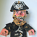 Brent Brown BRB219 | Red Beard the Pirate, 2016 at the Outsider Folk Art Gallery
