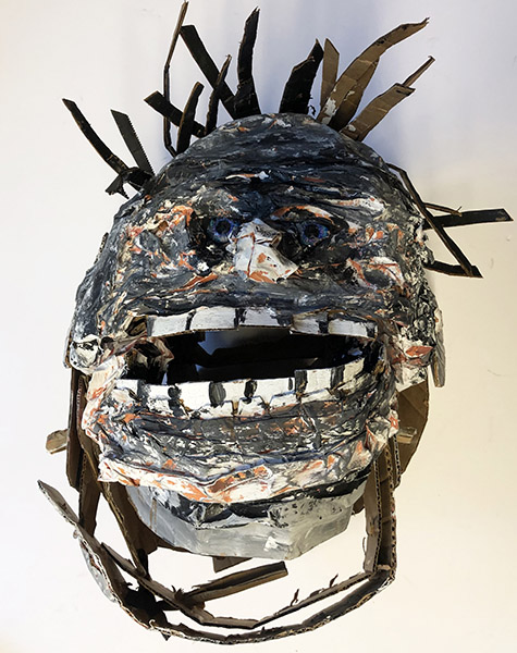 Brent Brown | BRB680 | Louie the Troll, 2019  | 
	 Cardboard, Mixed Media | 15 x 18 x 15 in. at the Outsider Folk Art Gallery