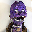 Brent Brown BRB758 | Purple Z, 2020 at the Outsider Folk Art Gallery