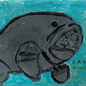 Brent Brown BRB765 | Save the Manatee, 2020 at the Outsider Folk Art Gallery