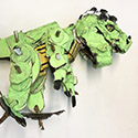 Brent Brown BRB980 | Green Dragon, 2021 at the Outsider Folk Art Gallery