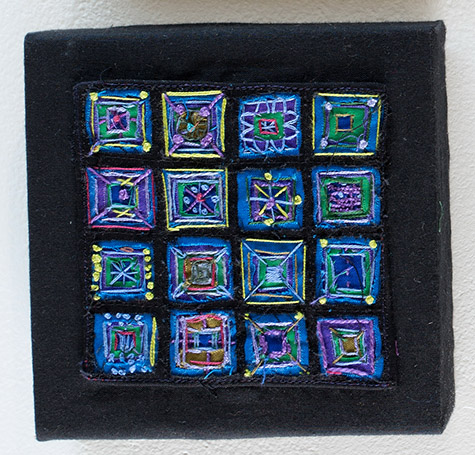 Mary Stoudt | STM013C | Quilt Square | Mixed Media | 6 x 6 in. (15.2 x 15.2 cm) at the Outsider Folk Art Gallery